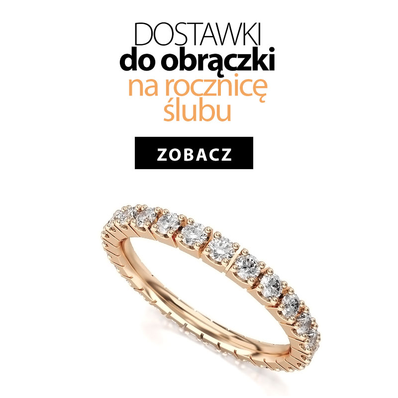 Delikatna dostawka do obrączki z kamieniami. 