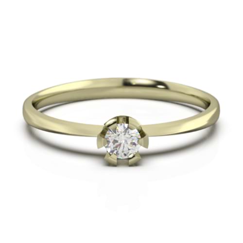 Pierścionek z brylantem 0,11ct