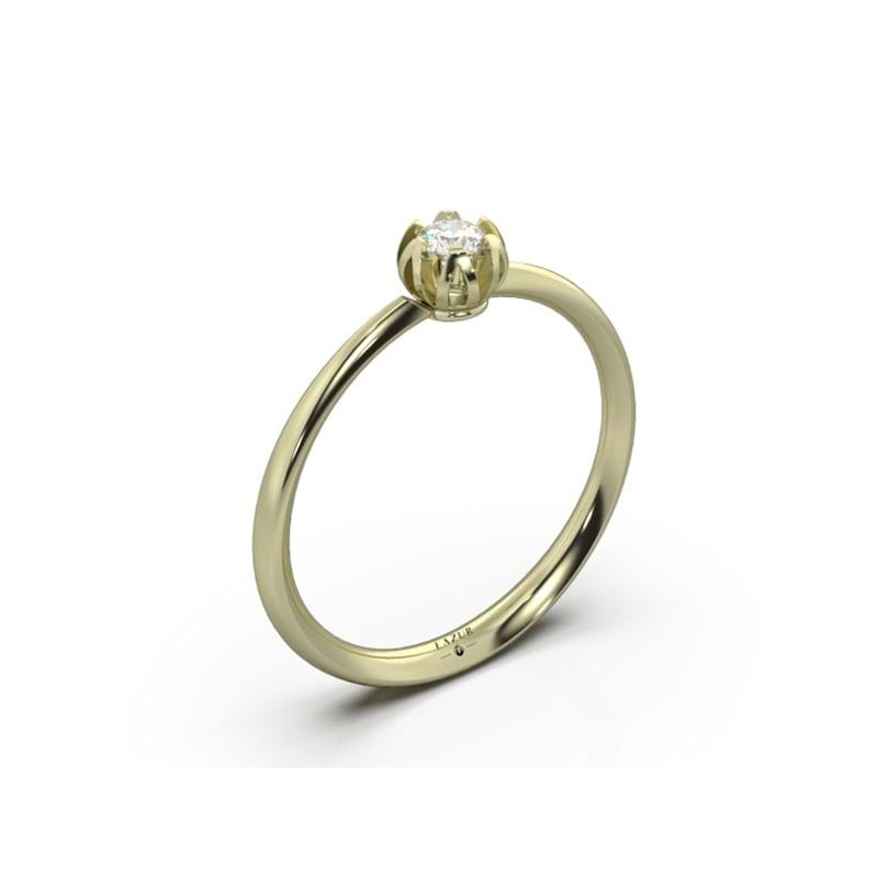 Złoty pierścionek z brylantem