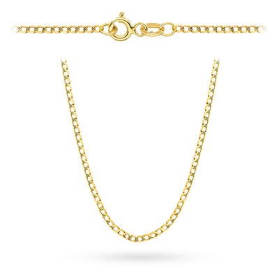 Łańcuszek złoty pr. 585 - splot pancerka diamentowana / nacinana 45cm