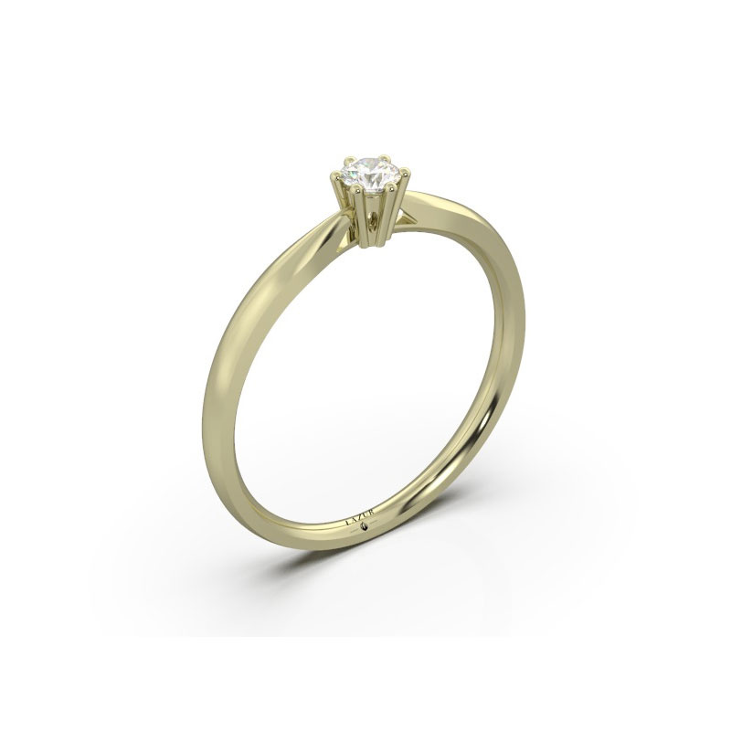 Złoty pierścionek z brylantem