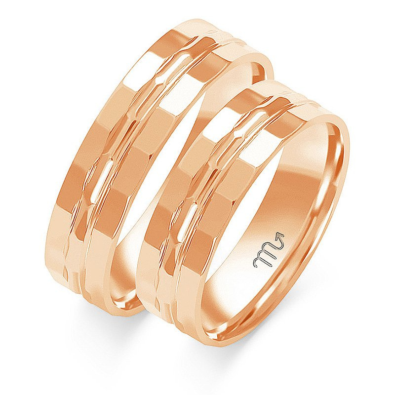 Nowoczesne obrączki ślubne 5mm złoto 585