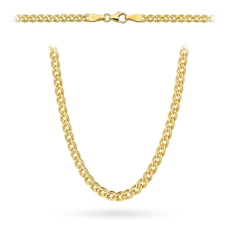 Łańcuszek złoty pr. 585 - splot Mona Lisa 50 cm (Gramatura: 6.55)