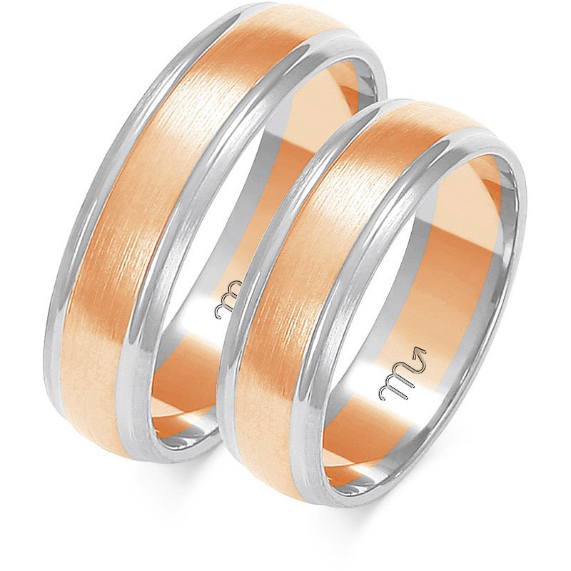 Obrączki ślubne półokrągłe matowe 6mm złoto próba 585