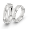 Obrączki ślubne klasyczne półokrągłe 5mm białe złoto 585 