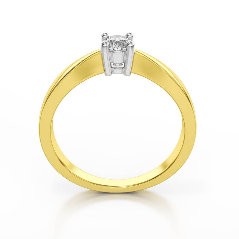 Pierścionek z brylantami z białego złota