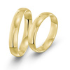 Obrączki ślubne klasyczne półokrągłe 4mm żółte złoto 585 