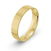 Damska obrączka ślubna klasyczna płaska 5mm żółte złoto 585