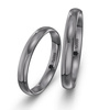 Klasyczne czarne obrączki ślubne półokrągłe wykonane z tantalu 3mm