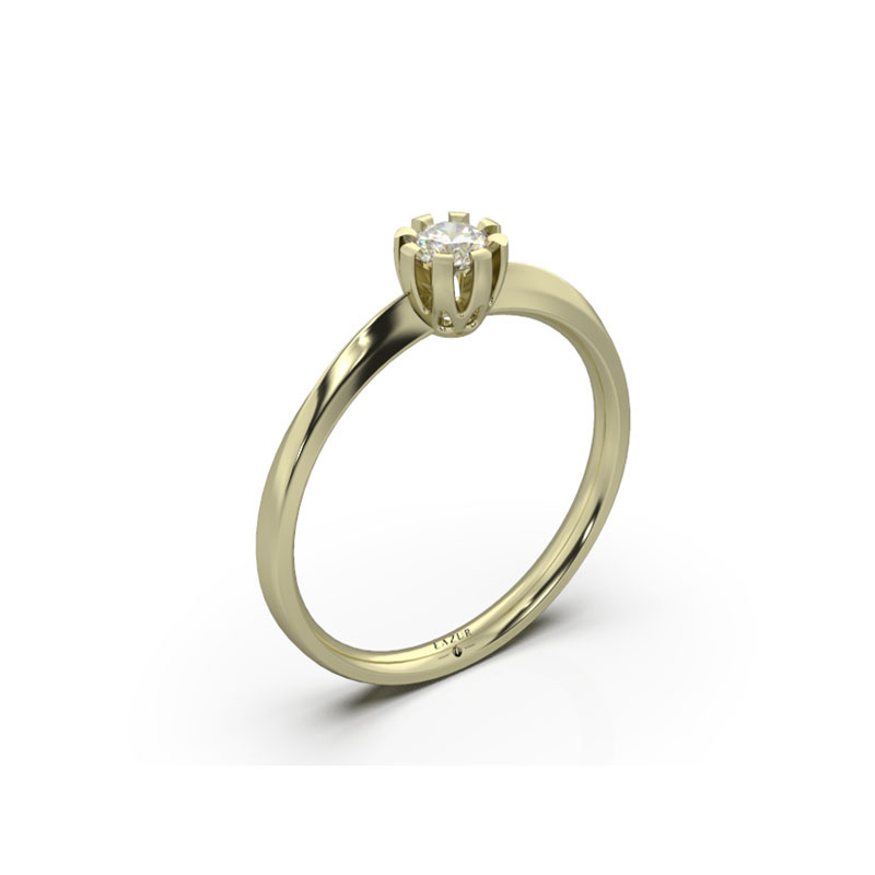 Złoty pierścionek z brylantem