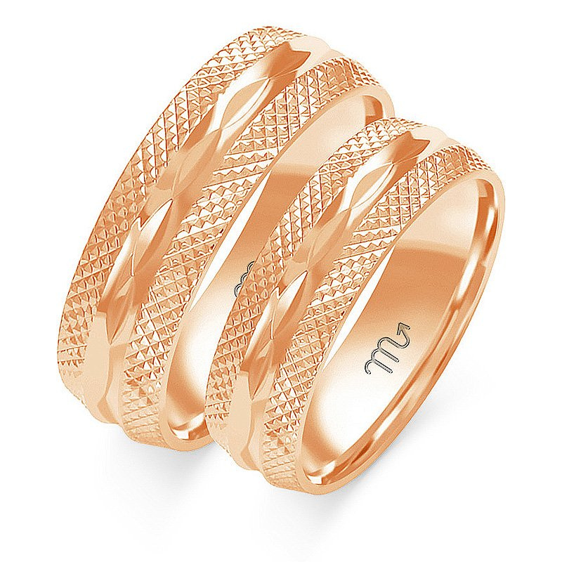 Obrączki ślubne półokrągłe 6,5mm złoto 585