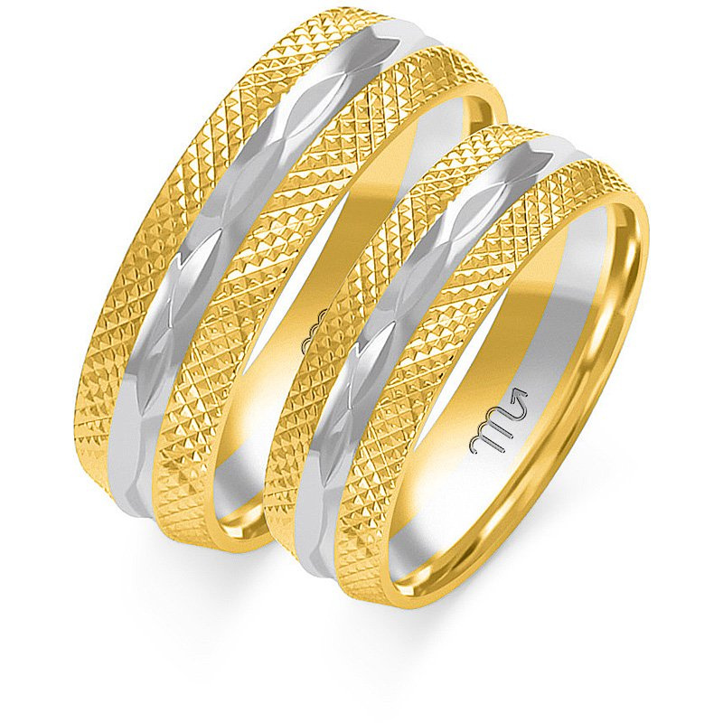 Obrączki ślubne półokrągłe 6,5mm złoto 585