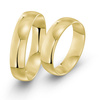 Obrączki ślubne klasyczne półokrągłe 5mm żółte złoto 585 