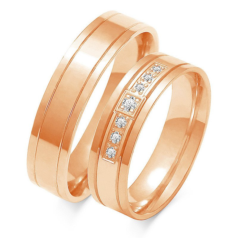 Obrączki ślubne płaskie 5,5mm dwukolorowe z żółtym i białym złotem próba 585