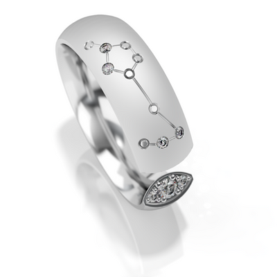 Obrączki ślubne półokrągłe 6mm RYBY białe złoto próba 585