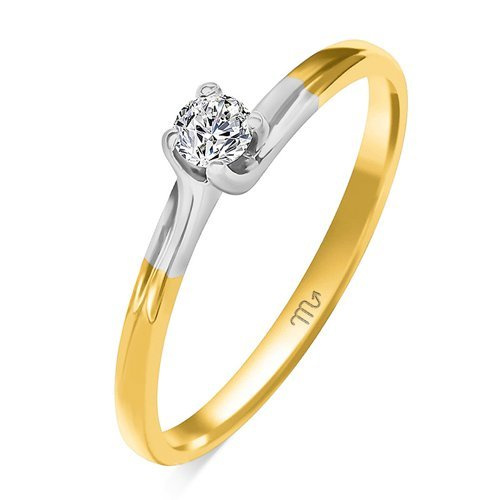 Złoty pierścionek z brylantami