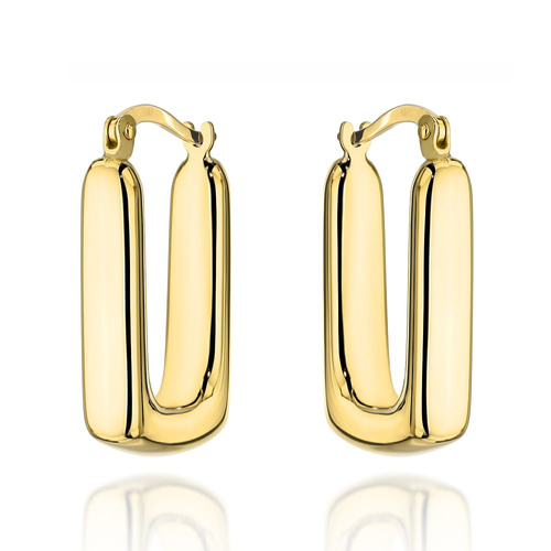 Kolczyki złote prostokątne duże