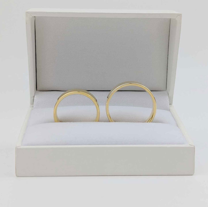 Obrączki ślubne klasyczne płaskie 5mm żółte złoto 585