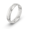 Męska obrączka ślubna klasyczna półokrągła 5mm białe złoto 585