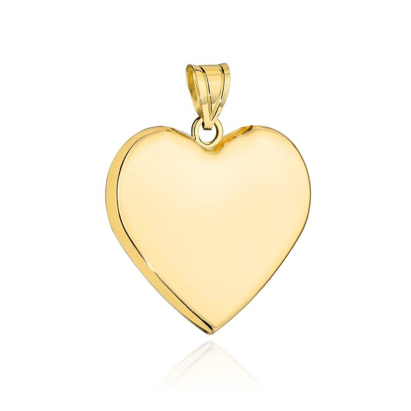 Zawieszka złota serce zdobione diamentowaniem