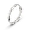 Damska obrączka ślubna klasyczna półokrągła 3mm białe złoto 585 SLIM