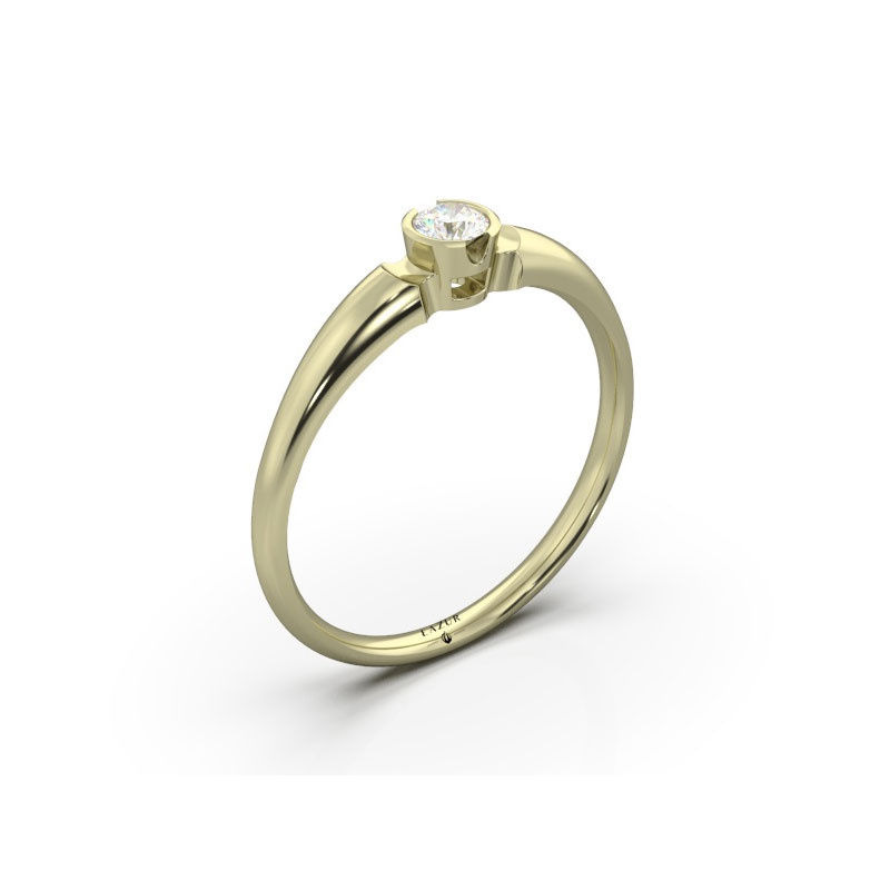 Złoty pierścionek z brylantem