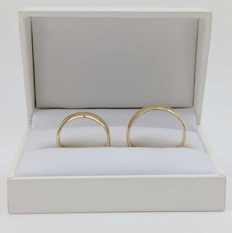 Obrączki ślubne klasyczne półokrągłe 6mm żółte złoto 585