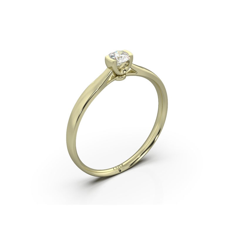 Złoty pierścionek z brylantem