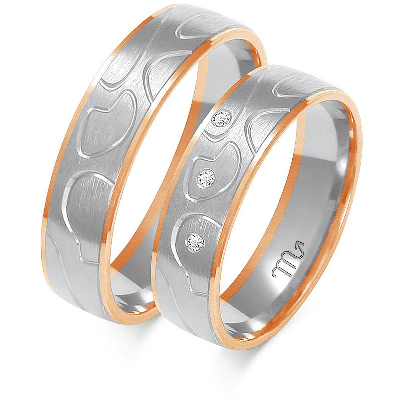 Obrączki ślubne nietypowe 5,5mm złoto 585