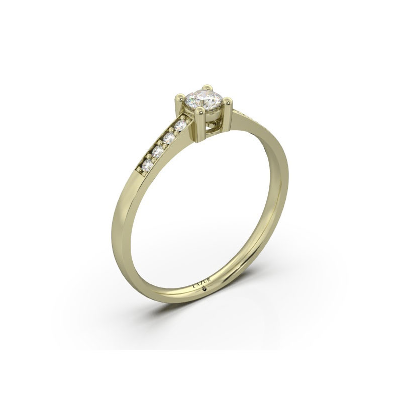 Złoty pierścionek z brylantami