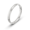 Damska obrączka ślubna klasyczna półokrągła 3mm białe złoto 585