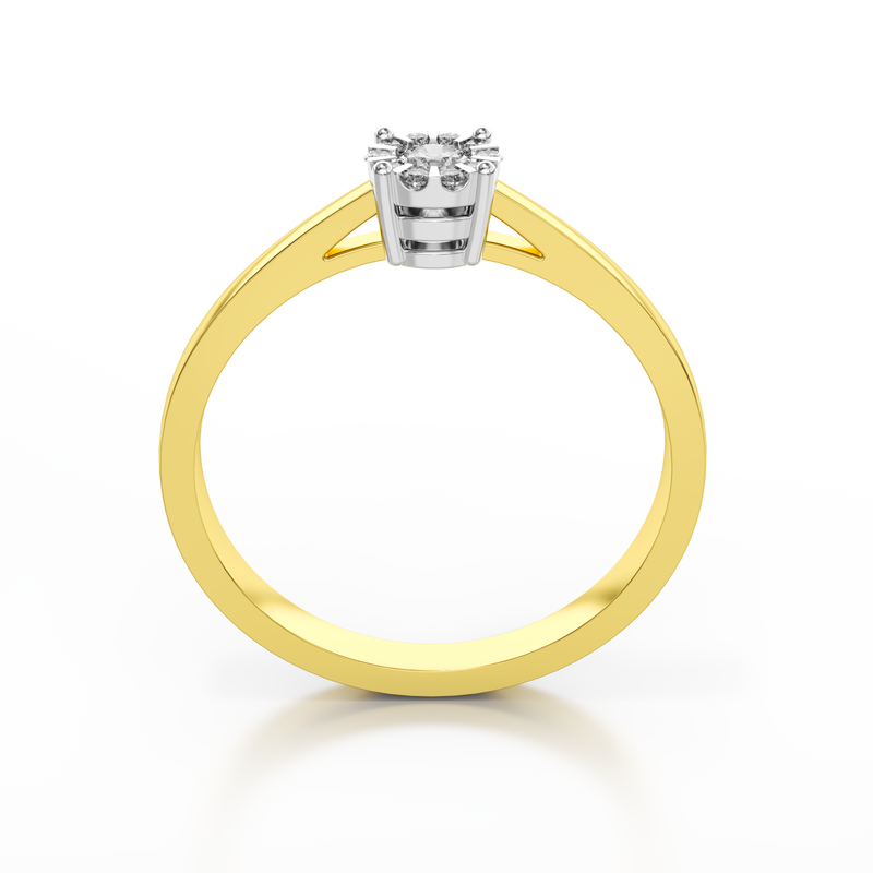 Pierścionek zaręczynowy z białego złota z brylantami