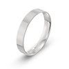 Męska obrączka ślubna klasyczna płaska 4mm białe złoto 585 SLIM