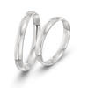 Obrączki ślubne klasyczne półokrągłe 3mm białe złoto 585 SLIM