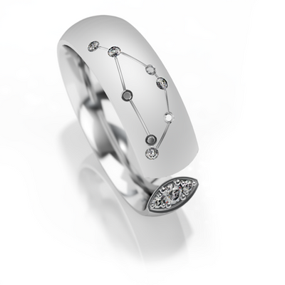 Obrączki ślubne półokrągłe 6mm KOZIOROŻEC białe złoto próba 585