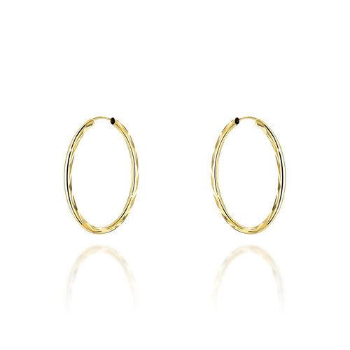 Kolczyki koła diamentowane super lekkie 2,5cm