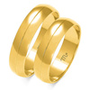Obrączki ślubne 5mm półokrągłe dwukolorowe żółte i białe złoto próba 585