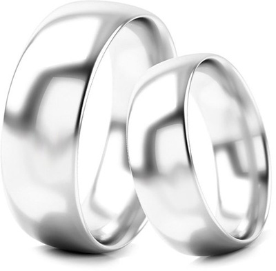 Obrączki ślubne klasyczne półokrągłe 6mm różowe złoto 585