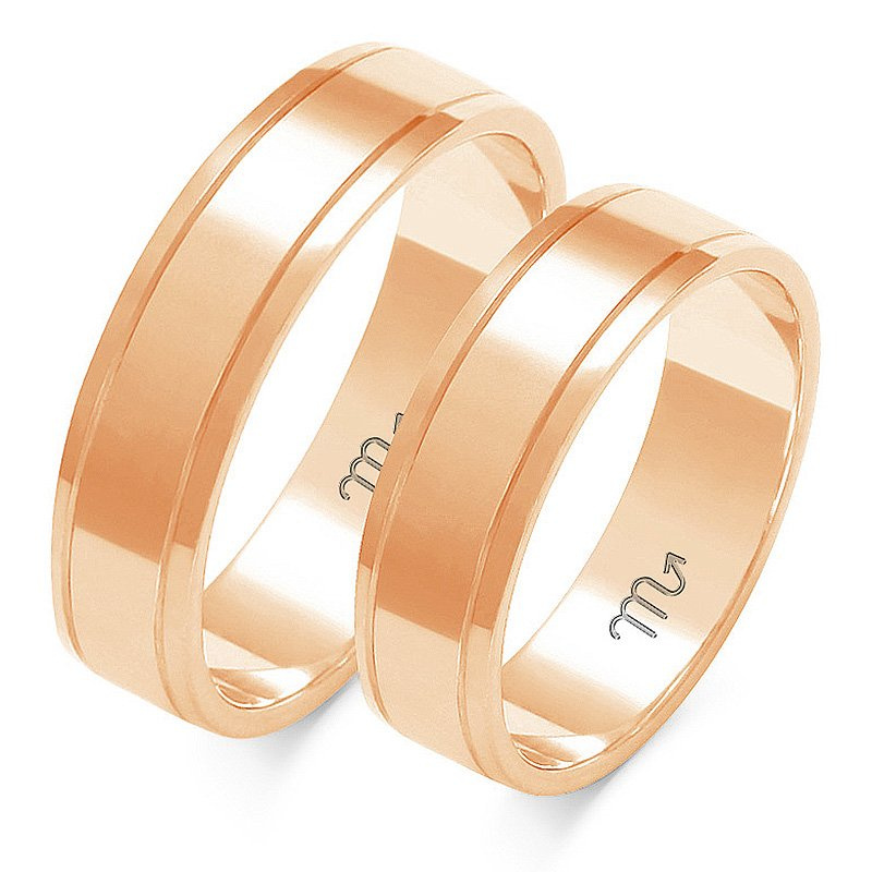 Obrączki ślubne płaskie 5,5mm dwukolorowe białe i żółte złoto próba 585