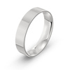 Damska obrączka ślubna klasyczna płaska 5mm białe złoto 585