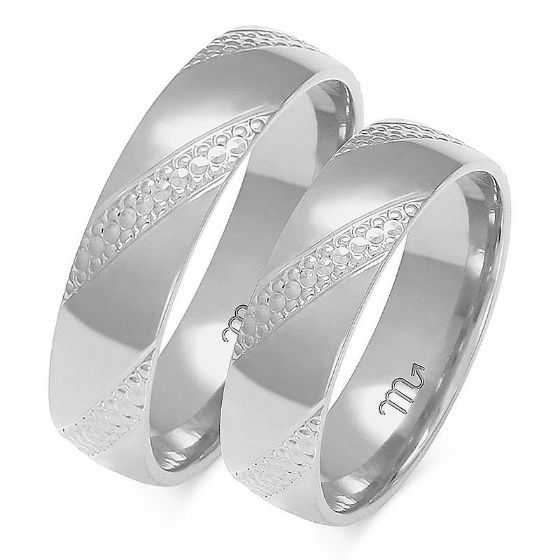 Obrączki ślubne 5,5mm ozdobne żółte złoto 585