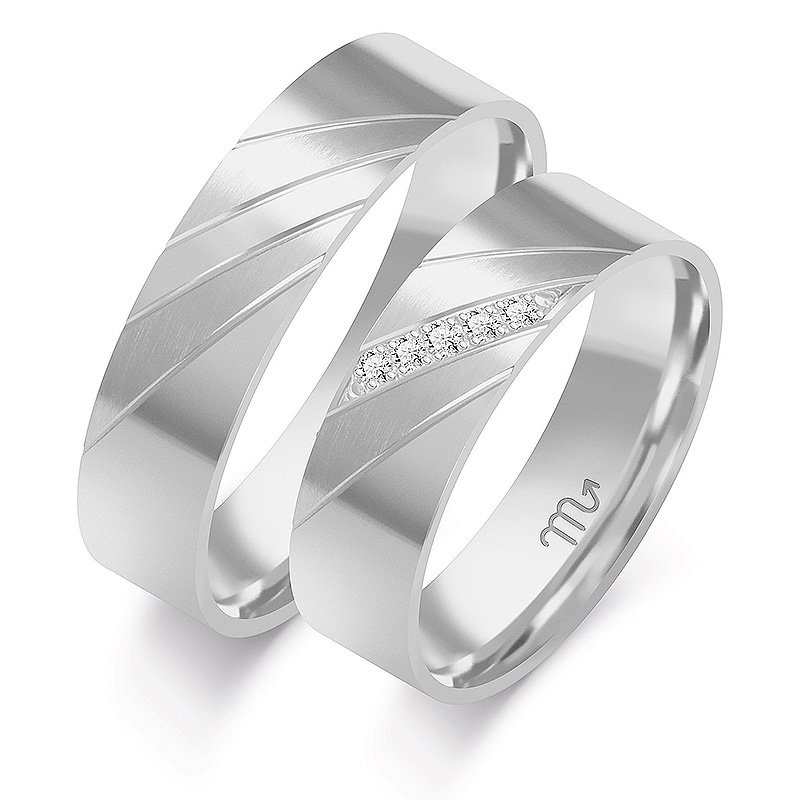 Obrączki ślubne 5,5mm z nacięciami żółte złoto 585