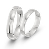 Obrączki ślubne klasyczne półokrągłe 4mm białe złoto 585 SLIM