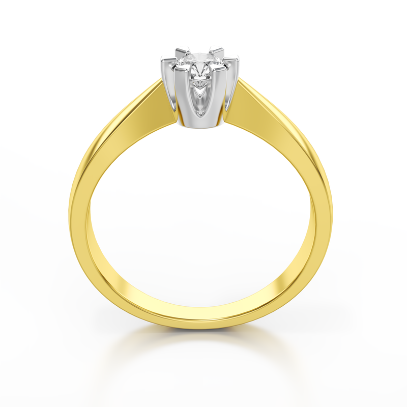 Pierścionek zaręczynowy z brylantem białe złoto