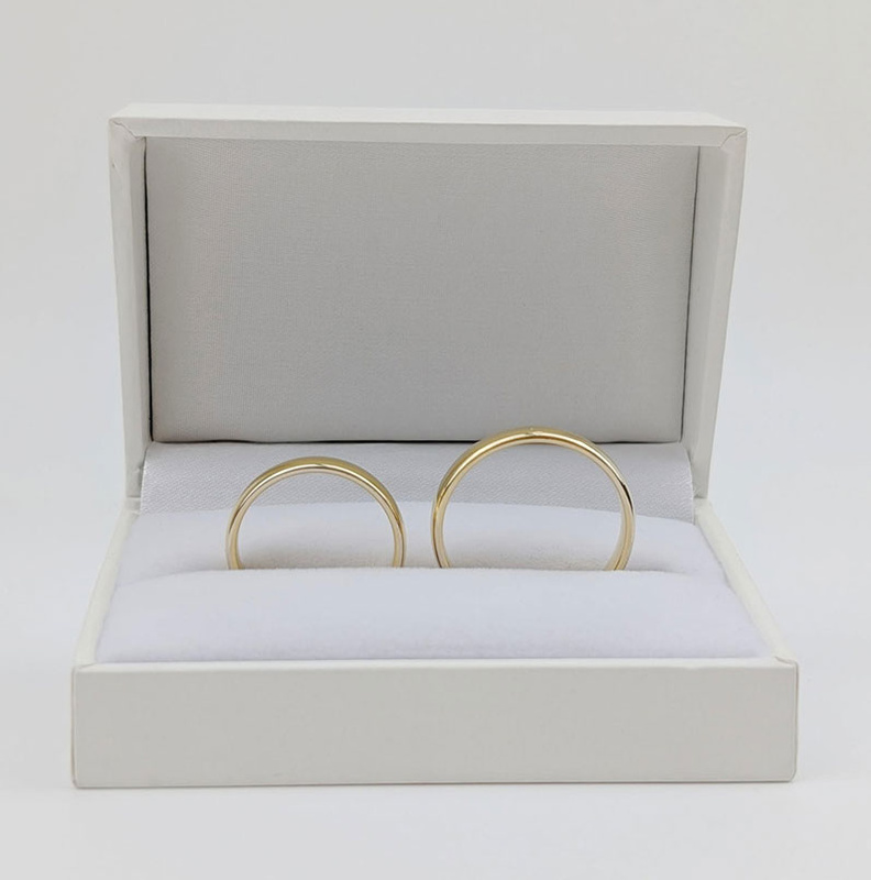 Obrączki ślubne klasyczne półokrągłe 4mm żółte złoto 585