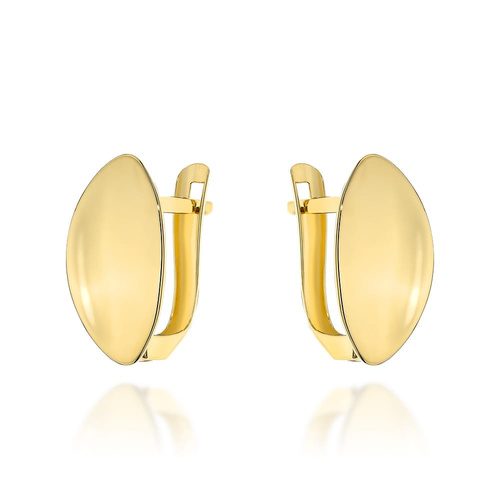 Kolczyki złote gładkie elipsy