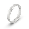 Męska obrączka klasyczna półokrągła 4mm białe złoto 585 SLIM