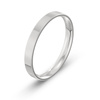 Męska obrączka ślubna klasyczna płaska 3mm białe złoto 585