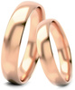 Damska obrączka ślubna z różowego złota 585 półokrągła 4mm