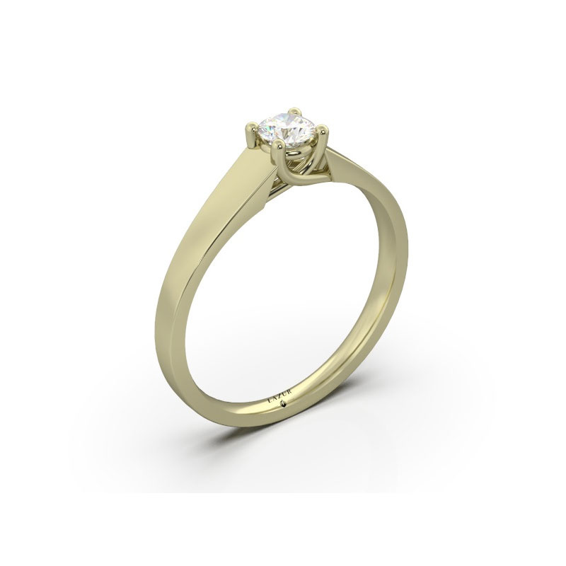 Złoty pierścionek z brylantem